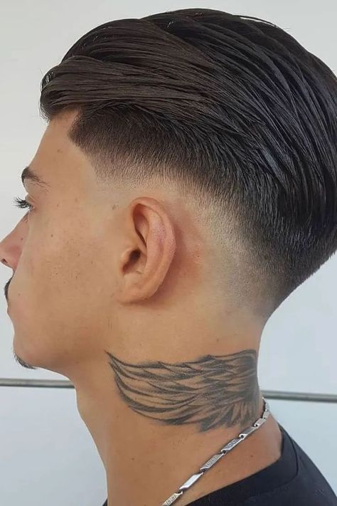 Mens Slicked Back Hairstyles, Slicked Back Hairstyles, Slick Back Haircut, Easy Hair Up, Easy Updos For Medium Hair, Low Skin Fade, Men Haircut Curly Hair, Mens Hairstyles Thick Hair, Mens Haircuts