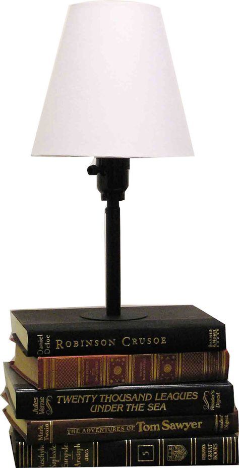 Book Lamps, Books Diy, Cosy Lounge, Make A Lamp, Book Lamp, Accent Lamps, Recycled Book, Book Genre, Touch Table Lamps