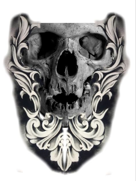 Baroque Skull Tattoo, Neck Skull Tattoo, Skull Neck Tattoo, Eagle Chest Tattoo, All Seeing Eye Tattoo, Dove Tattoo Design, Best Neck Tattoos, Skull Art Tattoo, Skull Reference