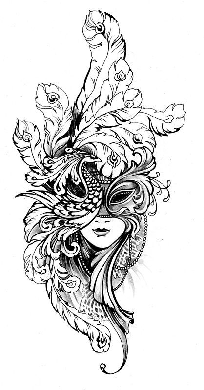 White Tattoos For Women, Black And White Tattoos, White Tattoos, Mask Tattoo, Adult Coloring Designs, Cute Black And White, Art Drawings Sketches Pencil, White Drawing, Mandala Design Art