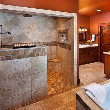 Shower No Door, Walk In Shower No Door, Tub To Shower Remodel, Half Bathroom Remodel, Bathroom Shower Panels, Shower Remodel Diy, Small Shower Remodel, Small Bathroom With Shower, Walk In Shower Designs