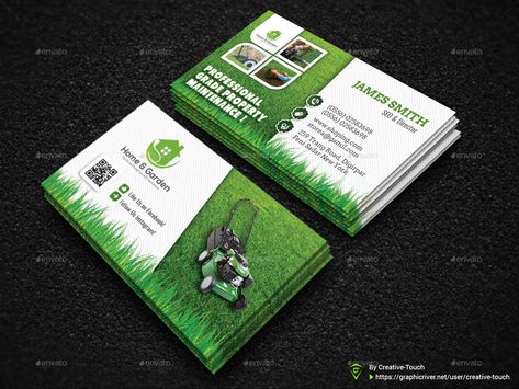 Garden Landscape Business Card Templates Preview - GraphicRiver Lawn Care Business Cards, Landscaping Business Cards, Landscape Business, Lawn Care Business, Landscaping Business, Place Card Template, Garden Services, Business Card Templates, Card Templates Free