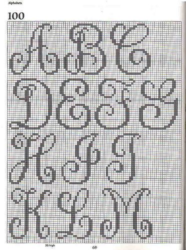 101 Filet Crochet Charts 68 | Explore Suzana16's photos on F… | Flickr - Photo Sharing! Crochet Alphabet Letters, Crochet Alphabet, Crochet Letters, Cross Stitch Alphabet Patterns, Cross Stitch Fonts, Filet Crochet Charts, Cross Stitch Letters, Fillet Crochet, Cross Stitch Alphabet