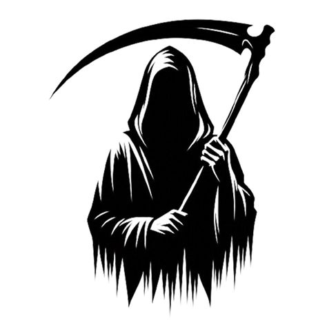 Grim Reaper Svg Free, Grim Reaper Art Drawings, Grim Reaper Silhouette, Grim Reaper Illustration, Grin Reaper, Grim Reaper Images, Grim Reaper Design, Black Flash Tattoos, Grim Reaper Drawing