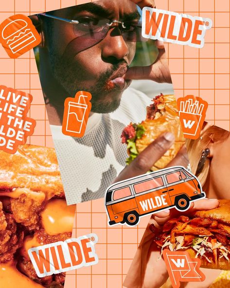 🧡Branded stickers we created for Wilde Burger 🍔 We love incorporating a variety of stickers into a brand, they are a versatile way to achieve a cohesive and professional brand look across many different types of objects and surfaces. Do you use stickers in your brand? #brandsthatmatter #wildeburger #branding #brandidentity #brandnaming #branddesign #stickerbomb #brandedlogo #brandpackaging #brandlogo #branddesigner #brandstrategy #brandingagency #brandingstudio #foodpackaging #foodbrandi... Food Branding Ideas, Burger Branding, Burger Design, Logo Branding Design, Type Logo, Food Photoshoot, Food Branding, Brand Stickers, Food Graphic Design