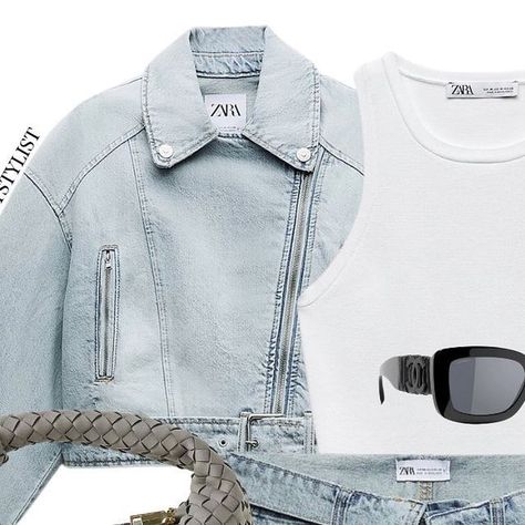 Kirsty Casey | Personal Stylist & Outfit Inspo | OOTD on Instagram: "I don’t need another jacket…I don’t need another jacket BUT how lush is this denim biker jacket 😍😍 #outfitlooks #styleinspo #fashion #fashionstyle #outfitinspo #stylist #ootd #outfitideas #zara #fashionblogger #dailyinspiration #fashionlover #styleblogger #explorepage #trend #summerstyle #summer #personalstylingservices #personalstyling #airportstyle #airportoutfit #axelarigato #sundayoutfit #chilledvibes" Denim Biker Jacket Outfit, Biker Jacket Style, Zara Denim Jacket, Biker Jacket Outfit, Denim Biker Jacket, Air Port Outfit, Stylist Outfit, Denim Jacket Outfit, Biker Jacket