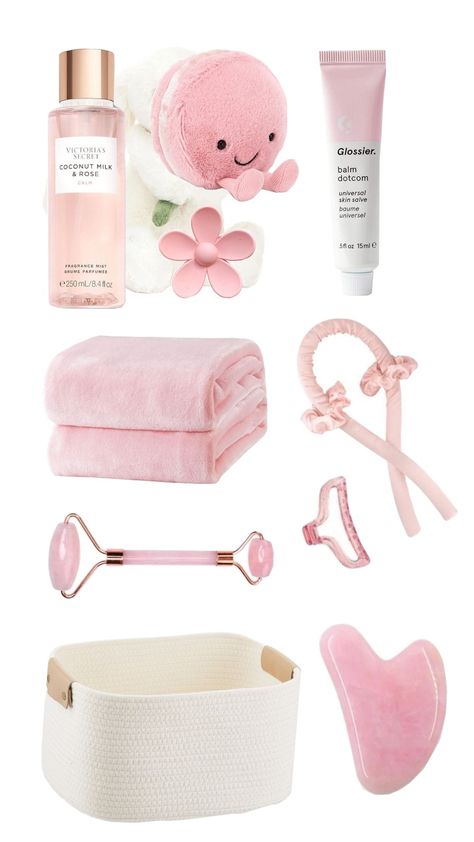 Cute gift basket idea ! 💡🛍️ #wishlist #selfcarenight Pink Goodie Basket, Coquette Basket, Goodie Basket, Creative Gift Baskets, Hello Kitty Gifts, Birthday Basket, Pretty Skin Care, Happy Birthday Gifts, Girly Gifts