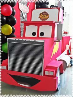 Cars (Disney movie) Birthday Party Ideas | Photo 1 of 19 Movie Birthday Party Ideas, Disney Cars Theme, Party Photo Frame, Movie Birthday Party, Disney Cars Party, Disney Cars Birthday, Cars Birthday Party Disney, Car Themed Parties, Car Birthday Theme