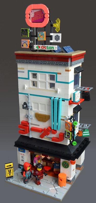 Lego Cyberpunk, Custom Lego Sets, Lego Ninjago City, Delicious Noodles, Lego House Ideas, Best Lego Sets, Lego Knights, Lunch Hour, Lego Ship