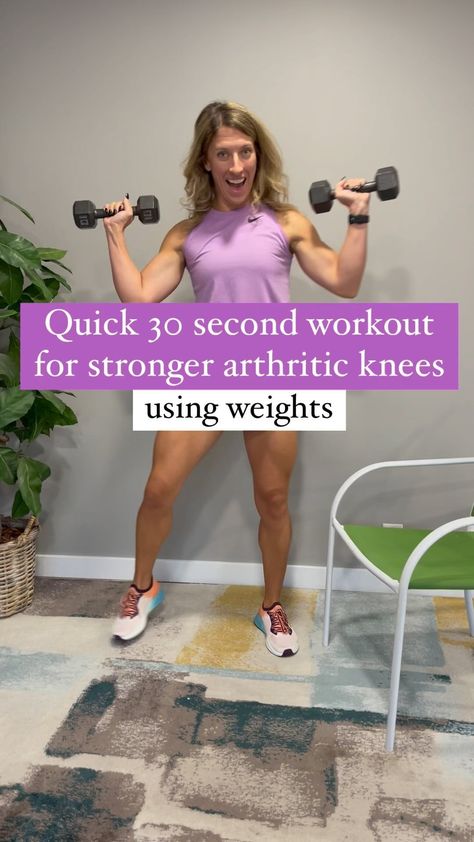 Alyssa Kuhn DPT | Osteoarthritis Expert | Strength is key for pain relief ✅ Please note this is not recommended for beginners or if you have higher levels of pain. Before adding… | Instagram Alyssa Kuhn, Hip Strengthening, How To Strengthen Knees, Knee Pain Exercises, Lift Weights, Health Ideas, Knee Exercises, Build Strength, High Intensity Workout