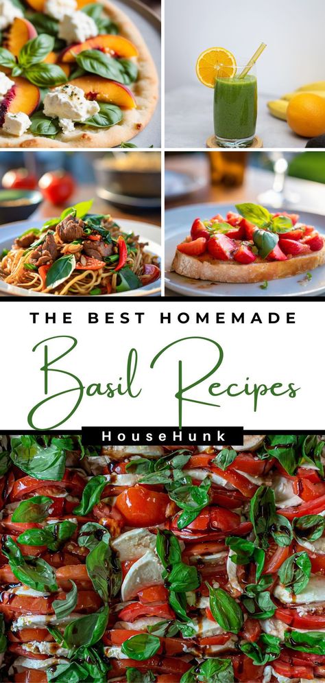 Basil is not just for pesto. It's a versatile herb that can add flavor and freshness to any dish. In this post, you'll find 22 recipes that use basil in creative and delicious ways. Whether you're looking for a cozy soup, a cheesy pasta, a crispy pizza, or a creamy ice cream, you'll find it here. Plus, these recipes are easy and fun to make. Don't miss these amazing basil recipes! Recipes Using Basil, Using Basil, Creamy Ice Cream, Avocado Pasta Salad, Cozy Soup, Crispy Pizza, Basil Recipes, Drink Inspiration, Cheesy Pasta