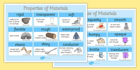 Properties of Materials Posters - science, display, objects, explanation, information, facts, ks2, key stage 2 Beautiful Classroom, Science Display, Brownie Ideas, Key Stage 2, Shapes Preschool, Primary Teaching, Times Tables, Classroom Display, School Labels