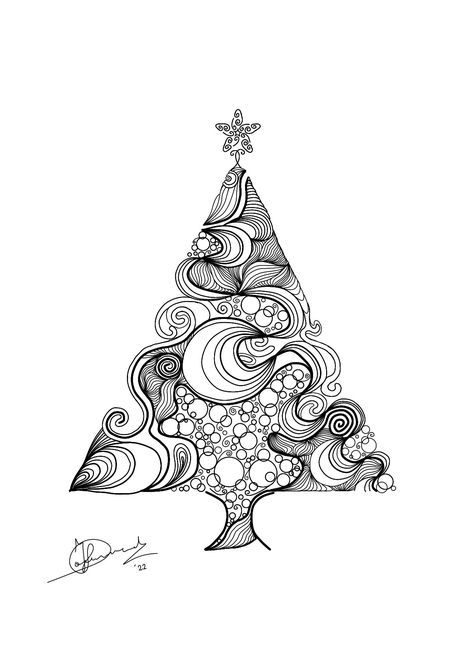 Zentangle art Christmas Tree Mandala Art, Christmas Mandala Drawings, Christmas Tree Zentangle Patterns, Doodle Christmas Tree, Zentangle Christmas Tree, Zentangle Christmas Patterns, Xmas Zentangle, Zentangle Christmas Cards, Christmas Zentangle Patterns