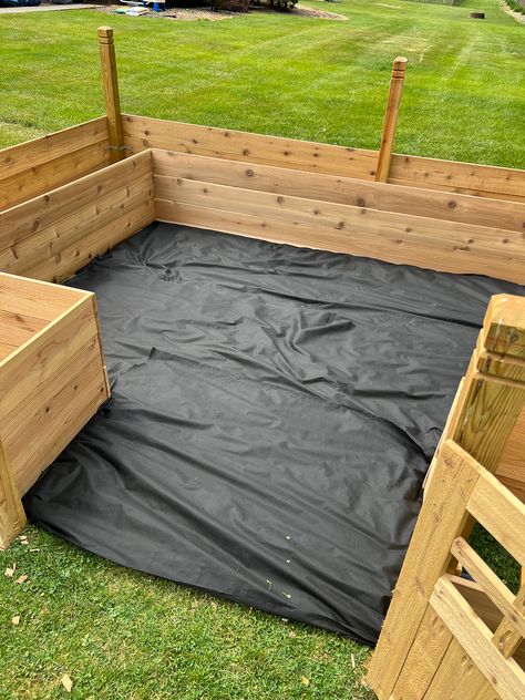 How to Build an Enclosed Raised Garden Bed - BREPURPOSED Raised Garden Beds Uneven Ground, Enclosed Raised Garden Bed Plans, Raised Garden Beds Enclosed, Raised Garden Bed Enclosure, Enclosed Raised Garden Beds Diy, Fenced In Garden Raised Beds, How To Build A Raised Garden Bed, U Shaped Raised Garden Beds, Diy Enclosed Garden