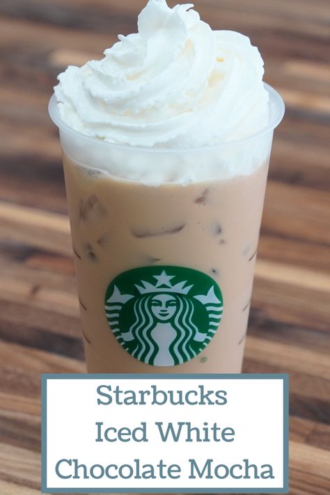 Learn how to make Starbucks White Chocolate Mocha at home. Its so EASY and you'll save so much money! Starbucks Iced White Mocha At Home, Iced White Chocolate Mocha At Home, White Chocolate Mocha Starbucks Recipe, Iced White Mocha Starbucks, Iced White Chocolate Mocha Starbucks, White Chocolate Mocha At Home, Chocolate Iced Coffee Recipe, Starbucks White Chocolate, Mocha At Home