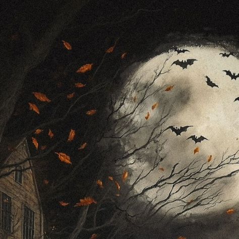 Goth Aesthetic Art, Spooky Fall Aesthetic, Ghost Aesthetic, Spooky Season Aesthetic, Pretty Halloween, Moody Art, Halloween Artwork, Halloween Drawings, Halloween Painting