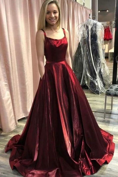 204da255aea2cd4a75ace6018fad6b4ddesc46092598ri Prom Dress With Pockets, Burgundy Formal Dress, Burgundy Evening Dress, Burgundy Prom, Long Formal Gowns, Prom Dresses With Pockets, Burgundy Prom Dress, Satin Prom Dress, Chiffon Lace