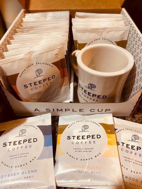 Savings in Seconds | Steeped Coffee stocking stuffer and subscription gift idea Coffee Stocking Stuffers, Cookie And Coffee, Steeped Coffee, Coffee Drip, Skateboarder Gifts, Inflammatory Diet, Subscription Gifts, Coffee Packaging, Menu Ideas