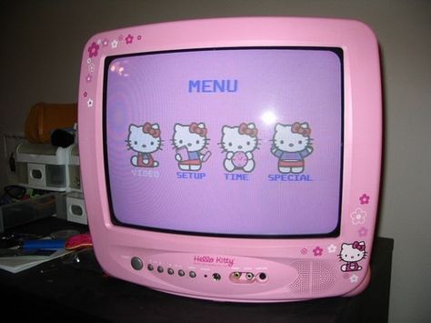 Hello Kitty TV - I miss my Hello Kitty TV!~ Hello Kitty Tv, Alluka Zoldyck, Charmmy Kitty, Hello Kitty Aesthetic, 2000s Aesthetic, Pink Hello Kitty, Hello Kitty Items, Kawaii Aesthetic, Y2k Aesthetic