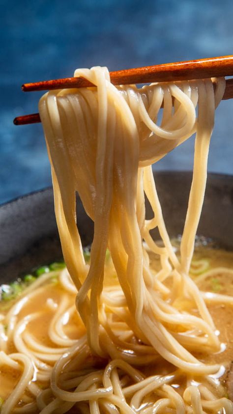 38%-Hydration, Whole Wheat Homemade Ramen Noodles | Lower-hydration ramen noodles more closely approximate the texture and flavor of those produced by noodle manufacturers. Here's how to make them. #ramen #homemadenoodles Ramen Noodle Recipes Homemade, Homemade Ramen Noodles, Ramen Noodles Recipe, Noodle Doodle, Ramen Hacks, Homemade Ramen, Pasta Roller, Ramen Noodle Recipes, Protein Bread