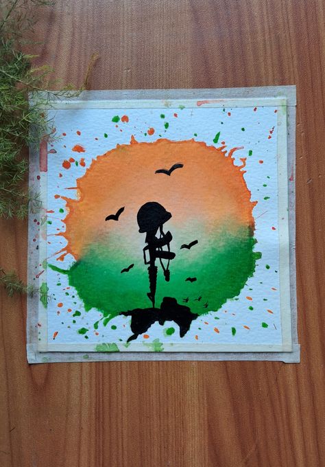 15 August Independence Day Sketch, Veer Gatha Drawing, Painting For Independence Day, Kargil Diwas, Music Painting Canvas, Creative India, Theme Drawing, Independence Day Drawing, Flag Images