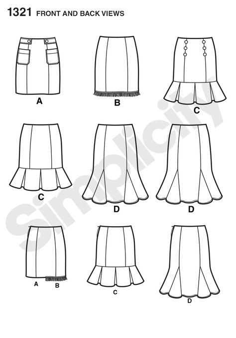 Click to magnify/shrink Flare Skirt Pattern Drafting, Technical Drawing Skirt, Pleated Skirt Flat Sketch, Flounce Skirt Pattern, Denim Skirt Technical Drawing, Fashion Technical Drawing Skirt, Flared Skirt Pattern, Skirt With Fringe, Flounced Skirt