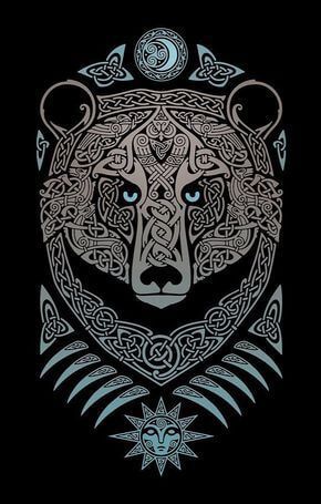 10+ Best Celtic Bear Tattoo Designs | PetPress Celtic Bear, Bear Tattoo Designs, Kunst Tattoos, Marquesan Tattoos, Celtic Tattoo, Bear Tattoos, Norse Tattoo, Nordic Tattoo, Shoulder Tattoos