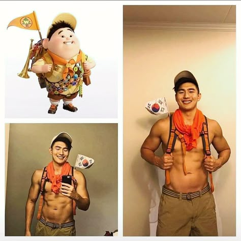 Russell From Up, Cool Cosplay, Male Cosplay, Anime Guys Shirtless, Mens Halloween Costumes, Shirtless Men, Best Cosplay, Anime Guys, Bodybuilding