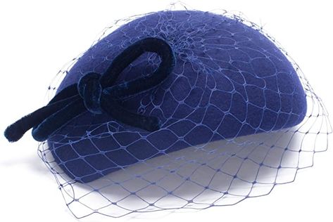 Felt Fascinator, Navy Blue Velvet, Amazon Women, Blue Velvet, Fascinator, Wool Felt, Clothing Store, Top Styles, Knot