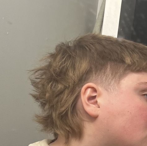 Baby Mullet Boy, Ugly Mullet, Skater Mullet, Messy Mullet, Boys Mullet, Baby Mullet, Enby Hair, 80s Mullet, Toddler Boy Haircuts