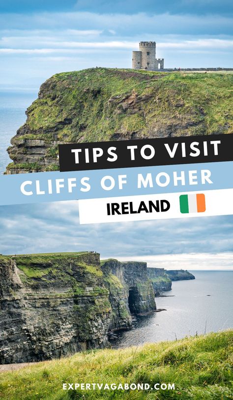 Ireland Itinerary, Ireland Travel Guide, Travel Girl, Ireland Vacation, Cliffs Of Moher, Visit Ireland, Backpacking Europe, Voyage Europe, Text Overlay