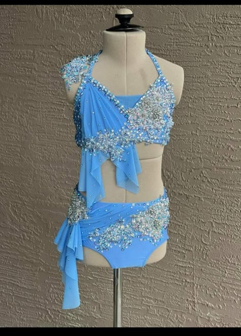 One Piece Dance Costumes, Royal Blue Dance Costumes, Lyrical Costumes Two Piece, Blue Lyrical Dance Costumes, Blue Lyrical Costume, Diy Dance Costumes, Jazz Dance Costumes Sassy, Duet Costumes, Dance Costumes Jazz