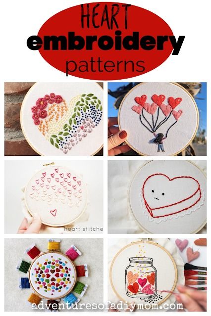 Find over 25 heart embroidery patterns to make for Valentine's Day. There are darling free patterns as well as patterns to buy. Cross Stitch Designs Free Embroidery Patterns, Valentine Embroidery Ideas, Heart Embroidery Patterns, Valentines Embroidery Patterns, Embroidery Heart Pattern, Hand Quilting Technique, Embroidery Heart, Diy Mom, French Knot Stitch