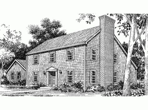 Salt Box House Plans, Saltbox House Plans, Dreamy Cottage, Colonial Revival House, Salt Box House, Colonial Cottage, Colonial Style House Plans, Colonial Homes, Saltbox Houses