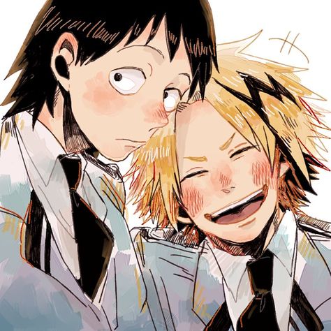 Boku no Hero Academia || Hanta Sero, Kaminari Denki. Sero And Denki, Anime W, Buko No Hero Academia, Boku No Hero Academia Funny, Hero Academia Characters, Boku No Hero, Anime Ships, My Hero Academia Manga, Ship Art