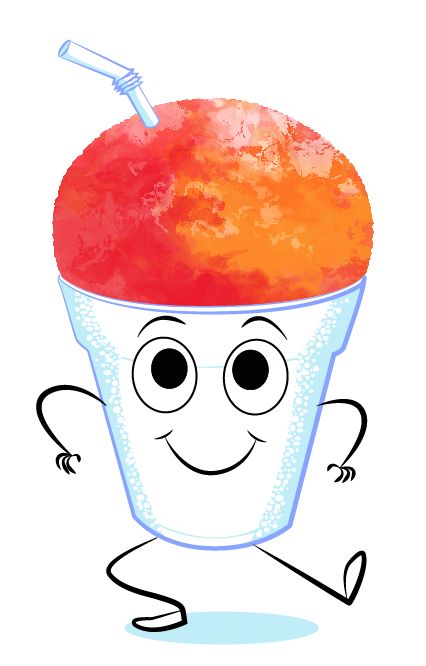 ESPjr Snow cone Character Shaved Ice Drawing, Snow Cone Business Names, Sno Cone Ideas, Snow Cone Sign Ideas, Snow Cone Images, Snoopy Snow, Snowball Stand, Baby Series, Snow Cone Stand