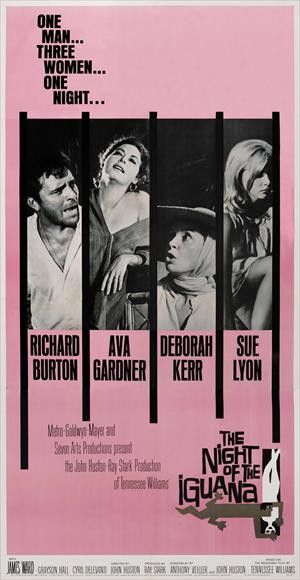 Movie Posters Vintage Originals, Sue Lyon, Night Of The Iguana, Science Fiction Movie Posters, Walt Disney Movies, Disney Movie Posters, John Huston, Deborah Kerr, Old Movie Posters