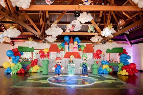 Mario Ideas, Princess Peach Party, Super Mario Bros Birthday Party, Mario And Princess Peach, Mario Bros Birthday, Mario Bros Party, Super Mario Birthday Party, Peach Party, Mario Birthday Party