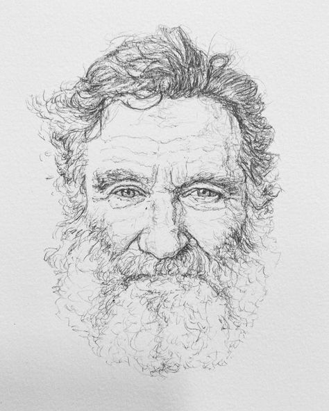 Robin Williams Portrait, Famous People Drawings, Shading Examples, Sketched Faces, Robin Williams Art, Alvin Chong, Landscape Pencil Drawings, Pen Art Work, Pencil Portrait Drawing