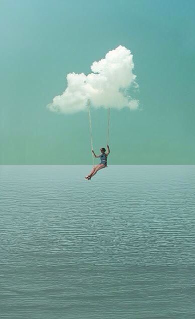 Girl on swing over water & clouds surreal art Foto Tips, Art Et Illustration, Foto Art, Art And Illustration, Jolie Photo, Mail Art, Pics Art, Surreal Art, Art Plastique