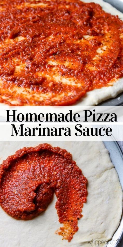 Marinara Pizza Sauce, Marinara Pizza Recipe, Marinara Sauce Homemade Canned, Best Pizza Sauce Recipe, Marinara Pizza, Pizza Marinara, Italian Pizza Dough Recipe, Homemade Tomato Soup Recipe, Pizza Craft