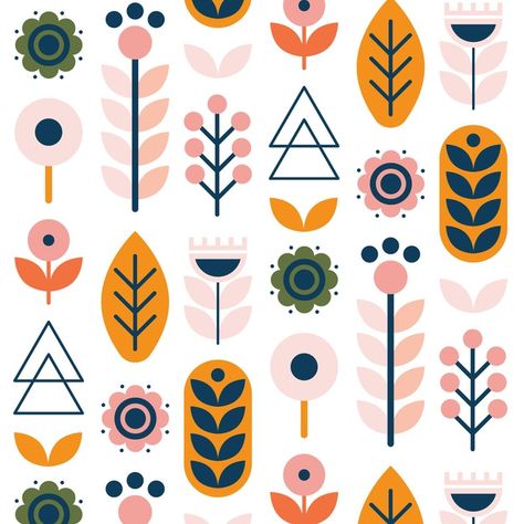 Scandinavian Illustration Graphics, Scandinavian Pattern Design, Scandi Graphic Design, Scandinavian Pattern Geometric, Scandinavian Design Graphic, Nordic Graphic Design, Millet Art, Scandinavian Drawing, Motif Design Pattern