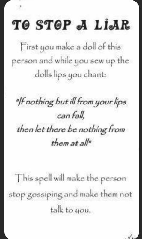 Spells To Stop Liars, Karma Spell, Truth Spell, Spells That Actually Work, Witch Things, Banishing Spell, Witchcraft Spells For Beginners, Revenge Spells, Good Luck Spells