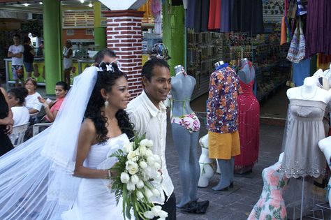 It's always fun to happen upon a wedding when you're traveling. Julie Schwietert Collazo snapped this photo in Acapulco, Mexico. (Photo: CollazoProjects.com) Acapulco Wedding Mexico, A Wedding, Weddings, Wedding Dress, Travel