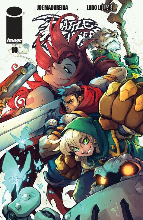 Battle Chasers #10 Chris Bachalo, Aspen Comics, Battle Chasers, Joe Madureira, Comic Book Shop, Image Cover, Alex Ross, New Story, Retro Theme