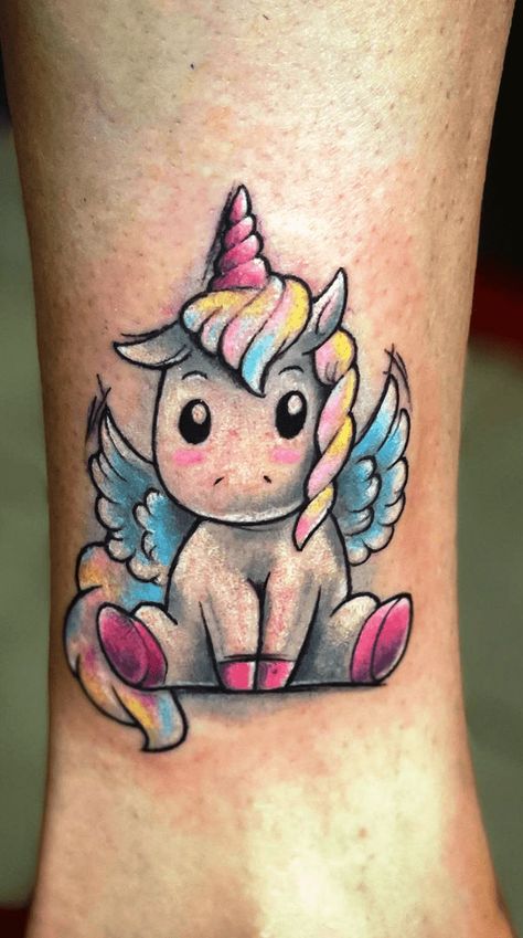 Small Tattoo Design Images (Small Ink Design Ideas) Tattoo Unicorn, My Little Pony Tattoo, Unicorn Tattoo Designs, Unicorn Tattoo, Bright Tattoos, Tattoo Apprenticeship, Rainbow Tattoos, Unicorn Tattoos, Tattoo Inspiration Men