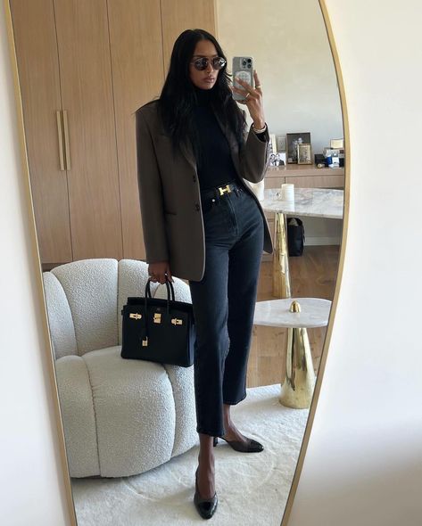 Jasmine Tookes Casual Outfits Blazer, Spring Outfit Ideas Casual, Jasmine Tookes Style, Mom Aesthetic Outfit, Jasmin Tookes, Denim Outfit Ideas, Fashion Inspo Spring, Outfits Blazer, Classy Outfit Ideas