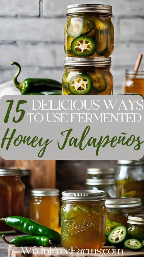 Fermented Honey Jalapeños Jalapeño Honey, Homemade Marinade, Vegetable Garden Inspiration, Marinade Sauces, Garden Design Vegetable, Raised Vegetable Garden, Foods For Gut Health, Fermented Honey, Garden Ideas Vegetable