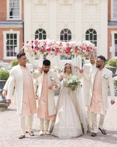 Indian Bridal Entry, Bridal Entry Ideas, Asian Fusion Wedding, Bridal Entry, Bride Entry, Entry Ideas, Bridal Hair Buns, Fusion Wedding, Indian Weddings