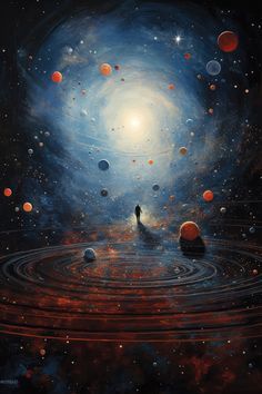 We Are Travelers On A Cosmic Journey, Multiple Universes Art, Painting Of Universe, Space Exploration Art, Universe Poster Design, Space Mysteries, The Universe Aesthetic, Star And Galaxy, Cosmic Art Universe